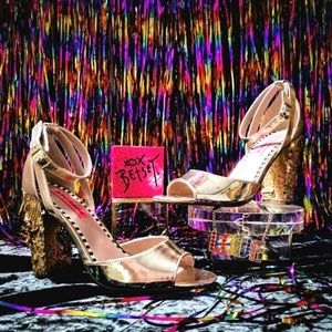 Betsey Johnson sequin  heels